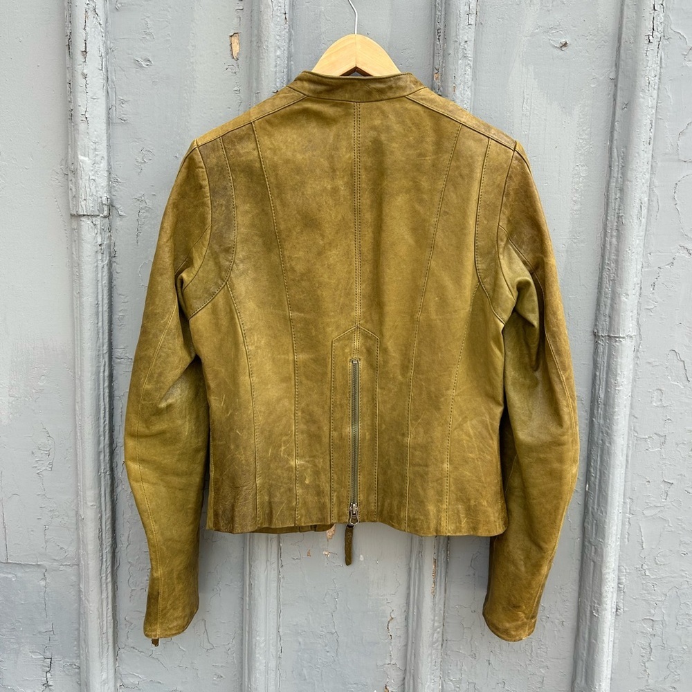 Danier tan leather moto Jacket, size xs - Picture 2 of 8